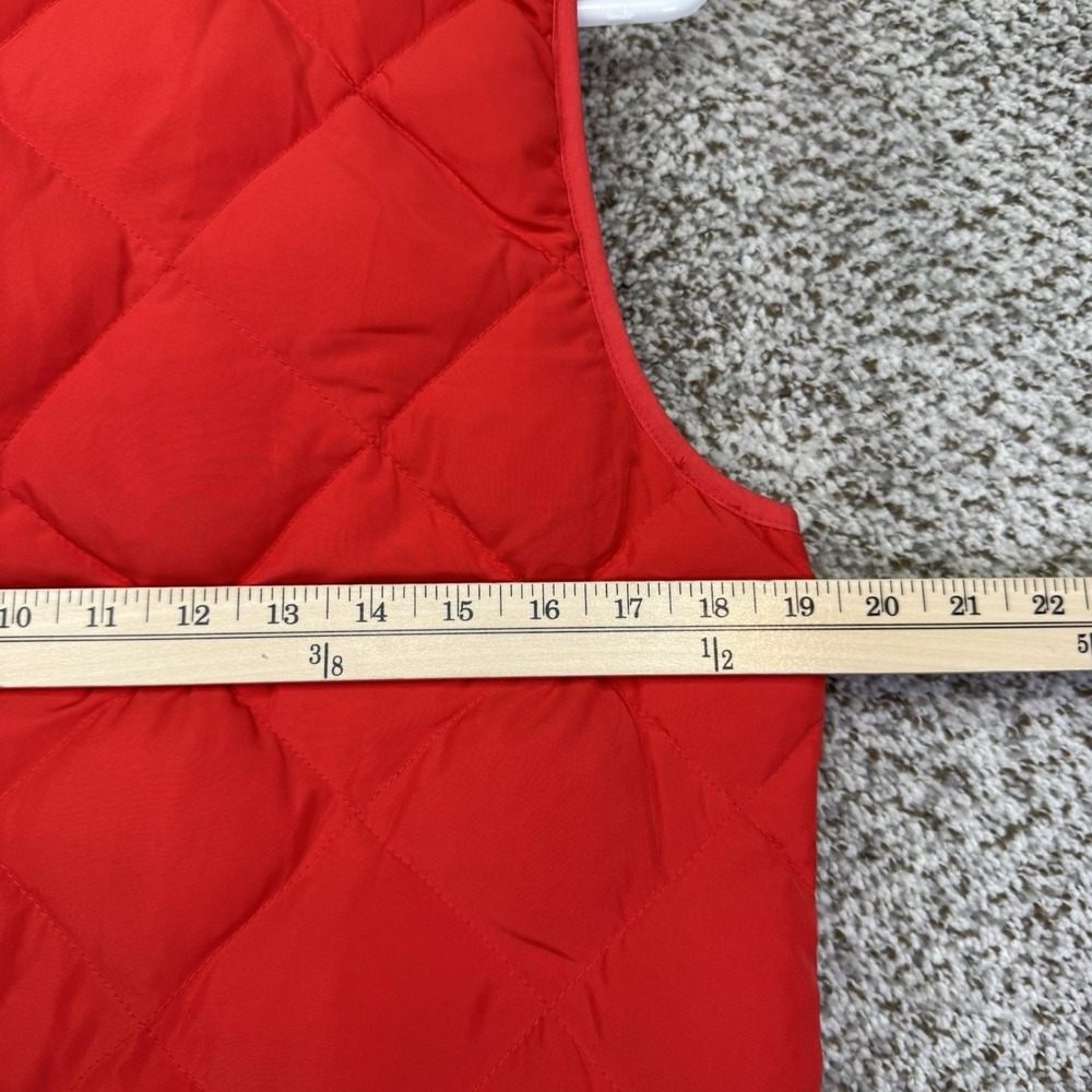 Woolrich Vest Women's Size Small Red Quilted Duck Down Puffer Full Zip Pockets - Picture 13 of 15